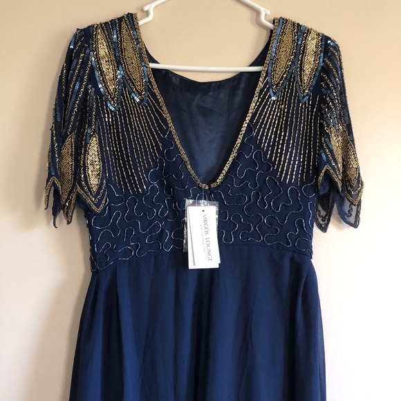 Asos navy embellished maxi homecoming wedding - Picture 7 of 8